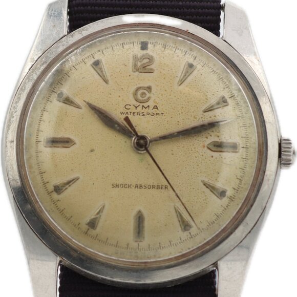 CYMA Accessories - Vintage 34mm Cyma 1094 Watersport Men's Mechanical Wristwatch 459 Swiss Steel